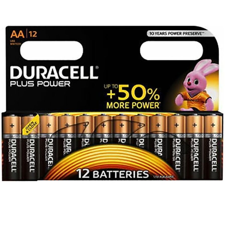 DURACELL - PLUS POWER AA LR6 BATTERY 12 UNITS