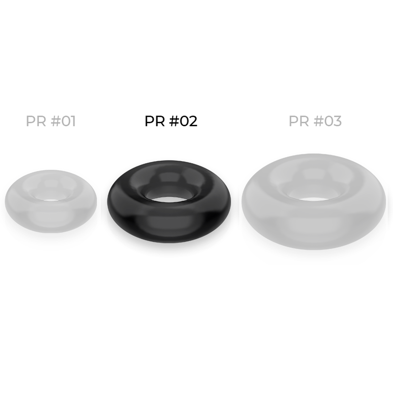 POWERING - SUPER FLEXIBLE AND RESISTANT COCK RING 4.5 CM BLACK