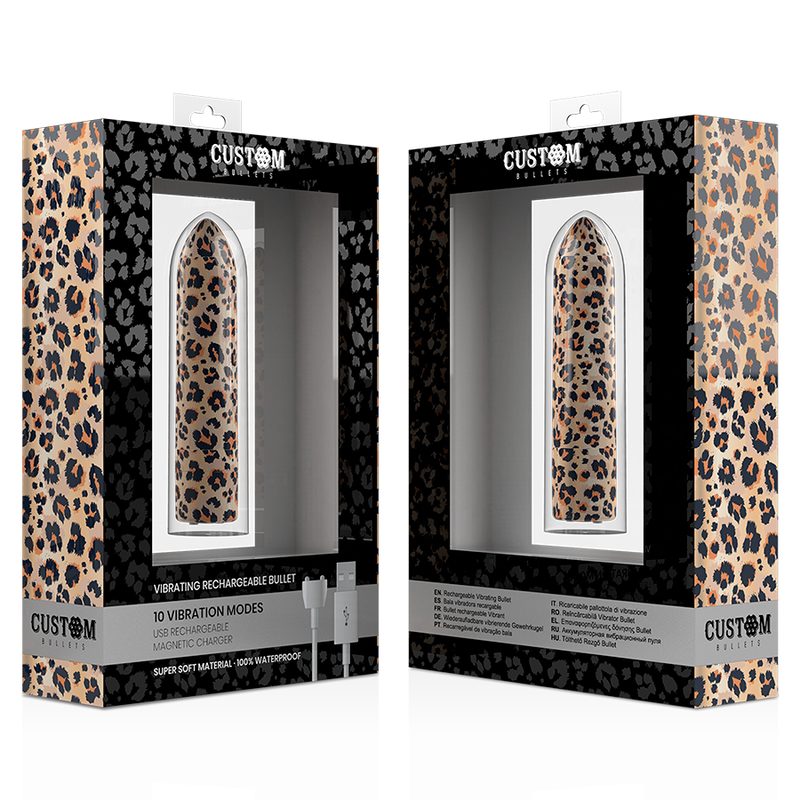 BALLES PERSONNALISÉES - LEOPARD RECHARGEABLE PERSONNALISÉ 10 INTENSITÉ