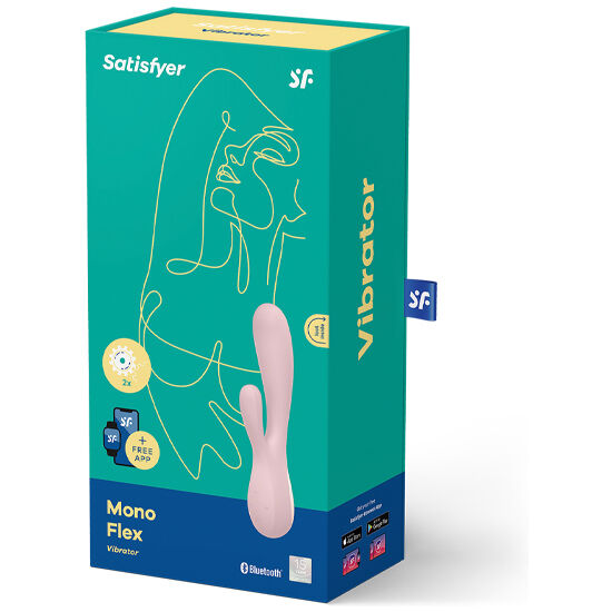 SATISFYER - MONO FLEX ROUGE AVEC APPLICATION