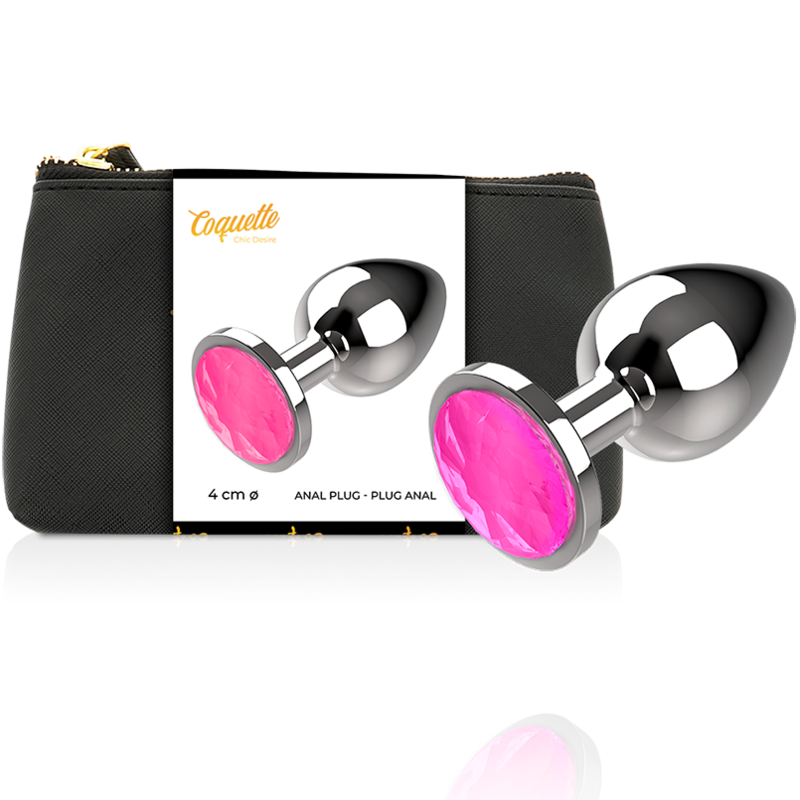 COQUETTE CHIC DESIRE - METAL BUTT PLUG COLOR PINK SIZE L 4 X 9 CM