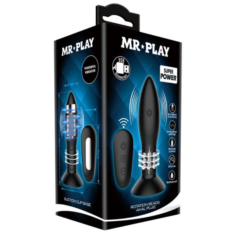 MR PLAY - PLUG AVEC TÉLÉCOMMANDE BILLES ROTATIVES NOIRES