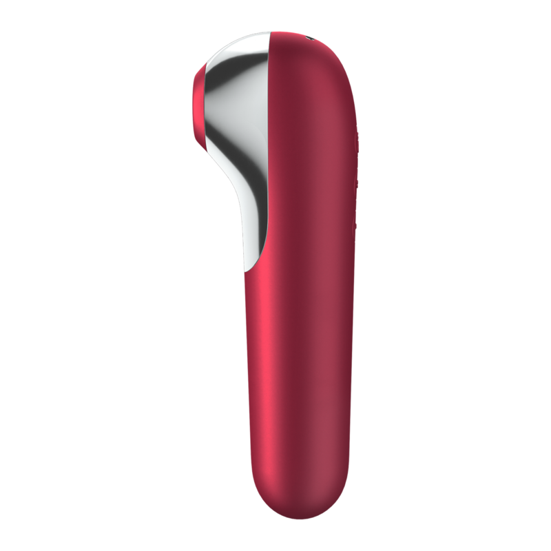 SATISFYER - VIBRATORE E VENTOSA DUAL LOVE CON ARIA PULSATA ROSSO