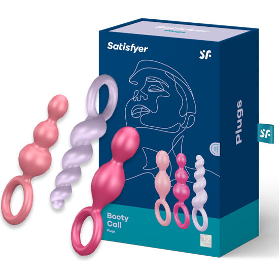 SATISFYER - SET 3 PZ TAPPI ANAL TRICOLORE