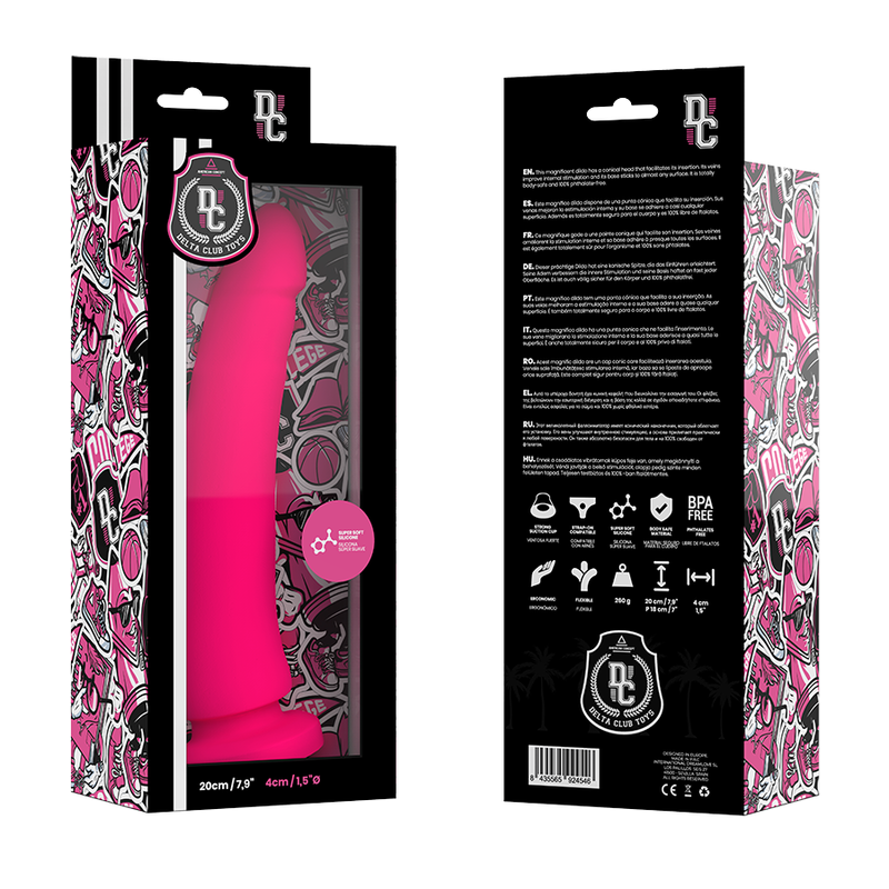 DELTA CLUB - GODE MÉDICAL TOYS ROSE EN SILICONE 20 CM -OU- 4 CM