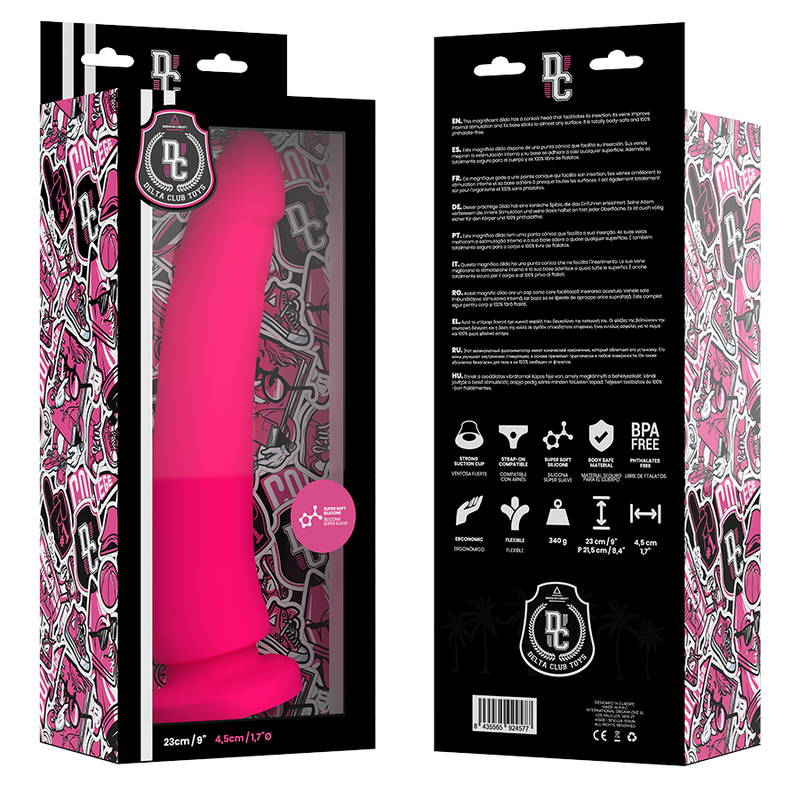 DELTA CLUB - GODE MÉDICAL TOYS ROSE EN SILICONE 23 CM -OU- 4,5 CM