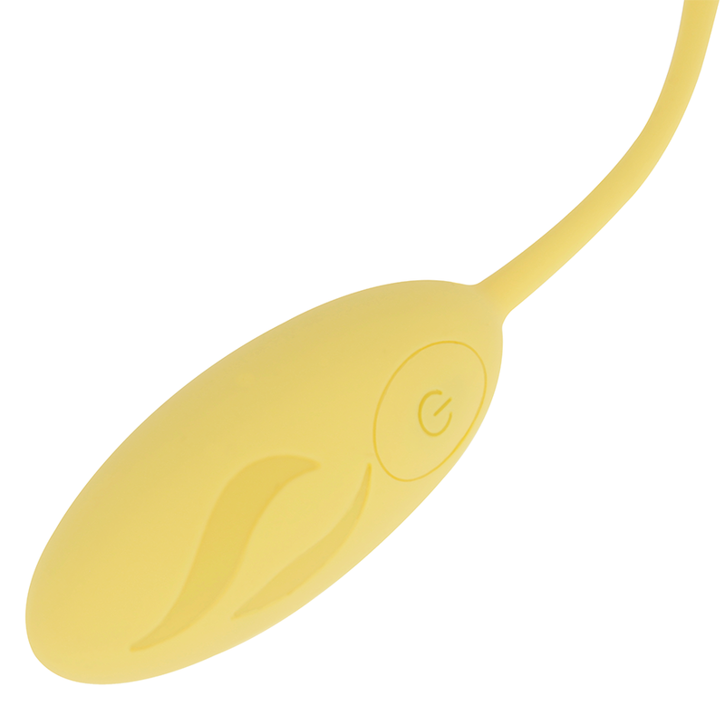 OHMAMA - TEXTURED VIBRATING EGG 10 MODES YELLOW