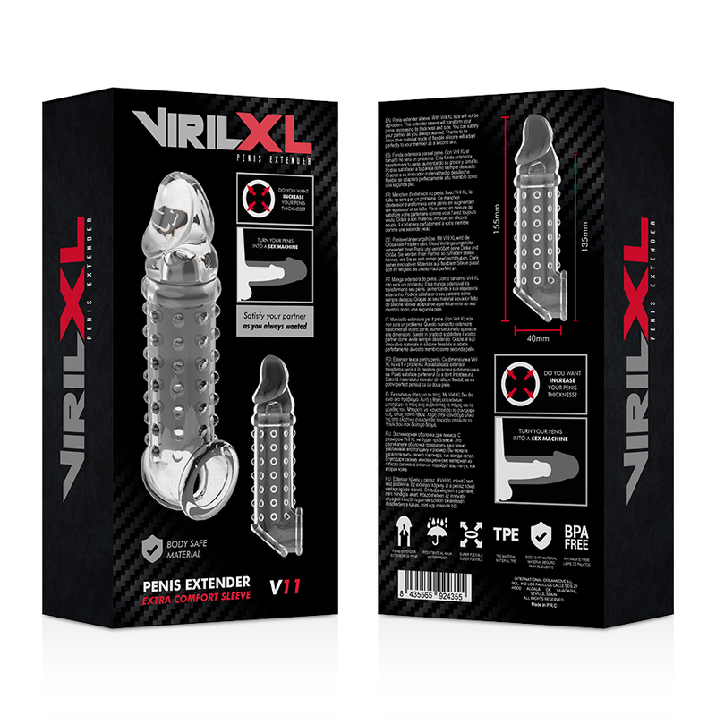 VIRILXL - PENIS EXTENSION AND SHEATH V11 TRANSPARENT