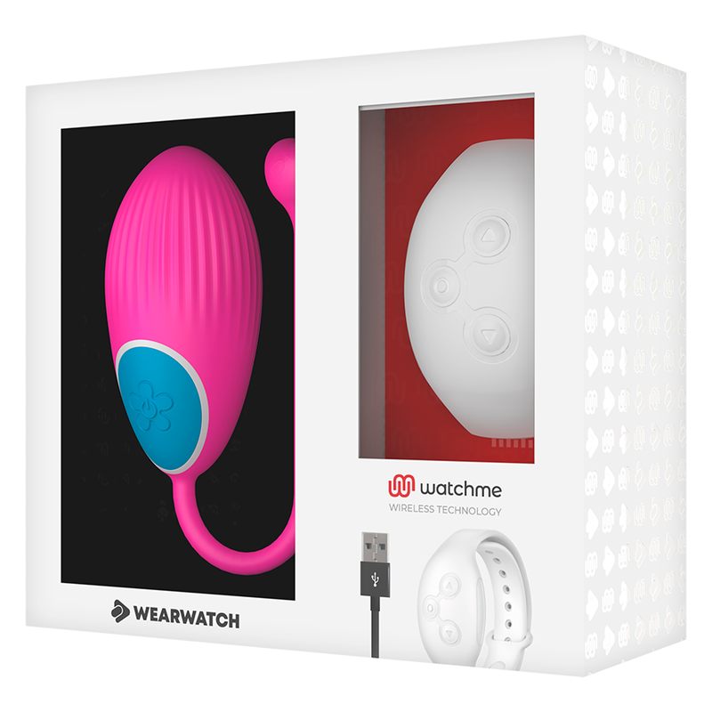 WEARWATCH - TÉLÉCOMMANDE WATCHME TECHNOLOGIE OEUF FUCHSIA / NIVEO