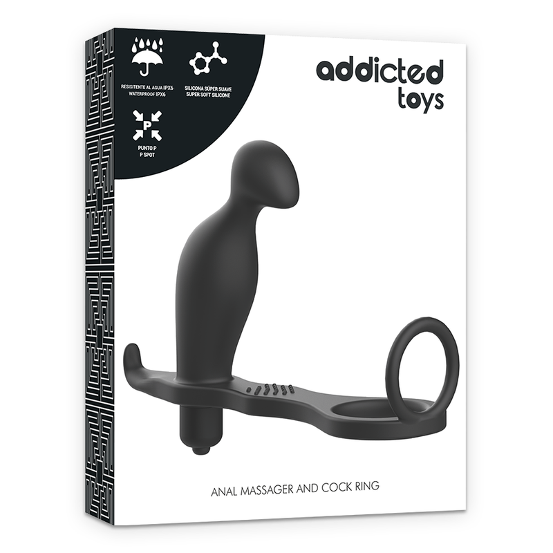 ADDICTED TOYS - 12CM BLACK SILICONE RING BUTT PLUG