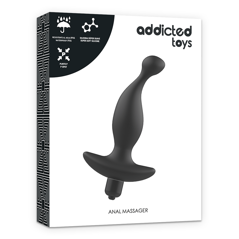 ADDICTED TOYS - MASSEUR ANAL AVEC VIBRATION NOIR MODÈLE 1