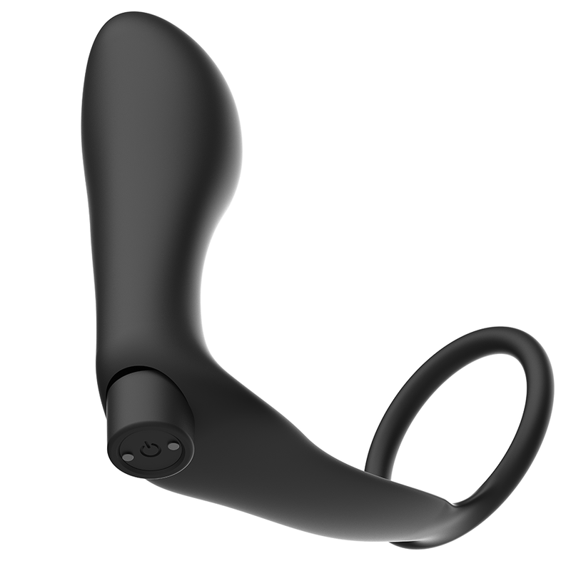 ADDICTED TOYS - REMOTE CONTROL COCK RING BLACK RECHARGEABLE BUTT PLUG